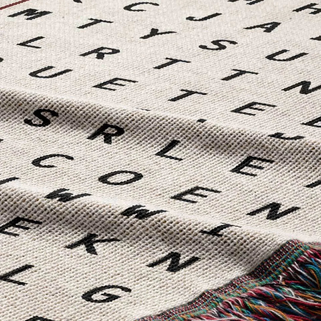Wildflower Word Search Studio Woven Throw Blanket, Designed With Meaning