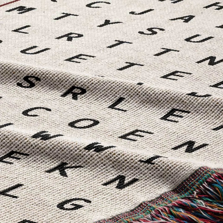 Wildflower Word Search Studio Woven Throw Blanket, Designed With Meaning
