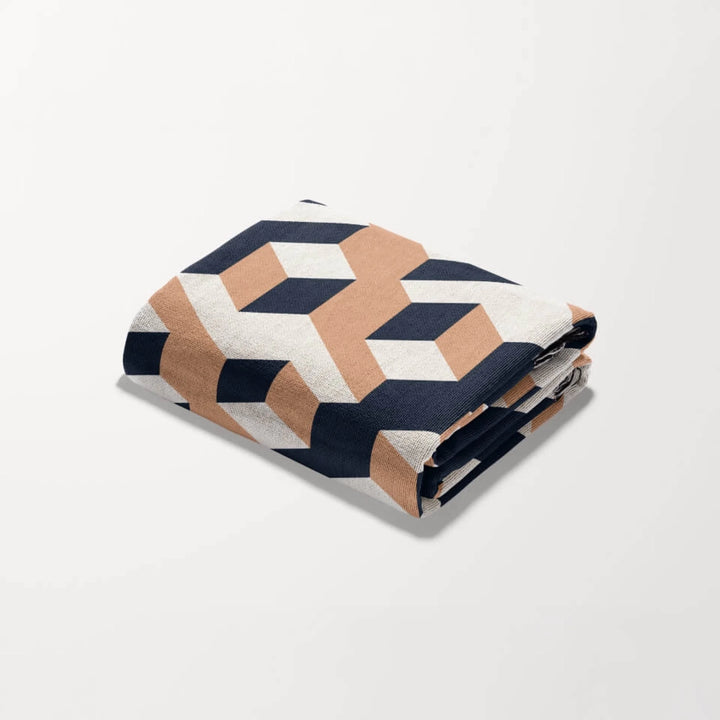 Aligned Designer Woven Throw Blanket, Sand and Ink, Personalized Gift, Designed With Meaning