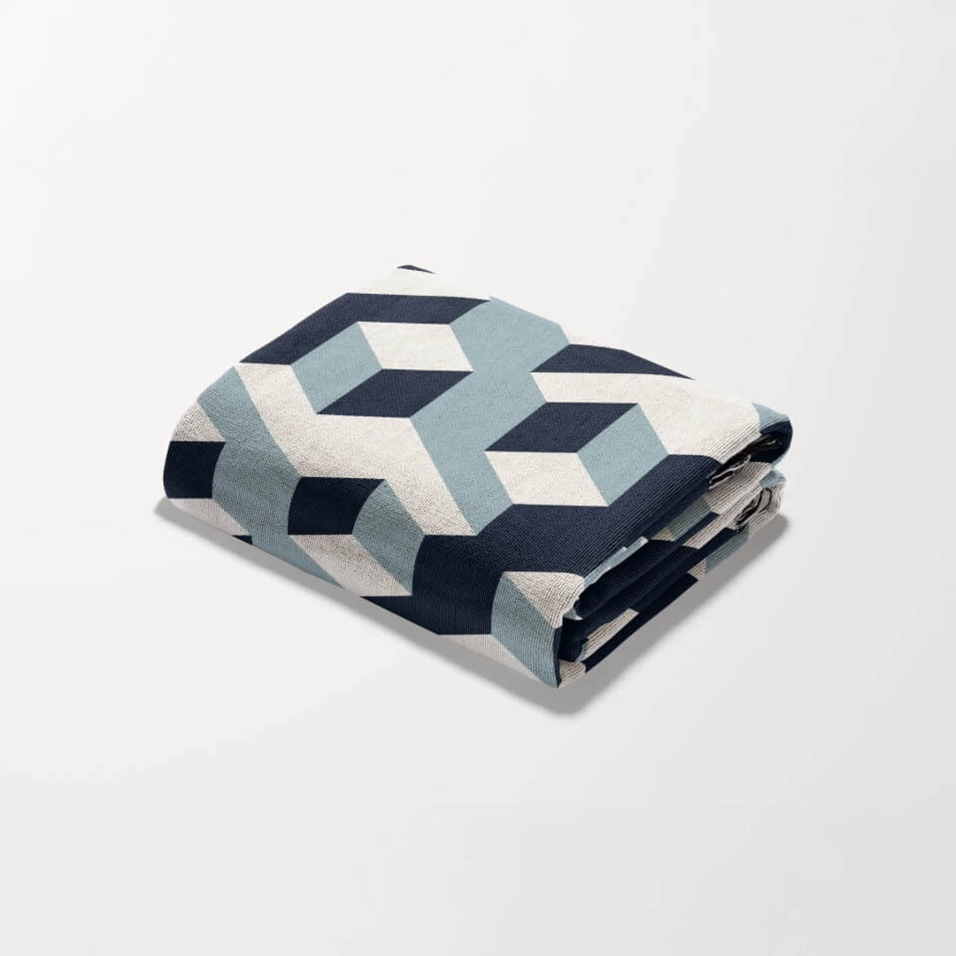 Aligned Designer Woven Throw Blanket, Slate and Glacier, Personalized Gift, Designed With Meaning