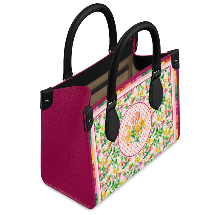Honeysuckle Flower Mini Shopper, Leather Handbag, Designed With Meaning