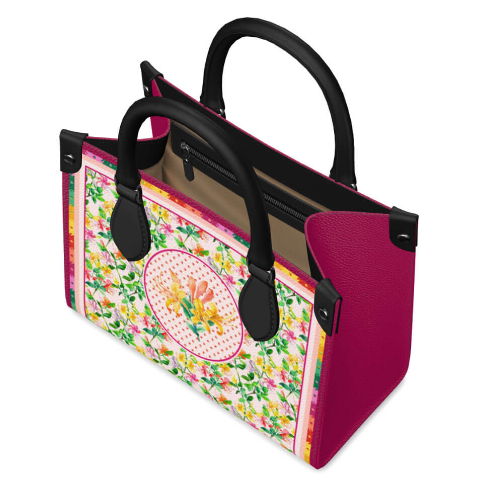 Honeysuckle Flower Mini Shopper, Leather Handbag, Designed With Meaning