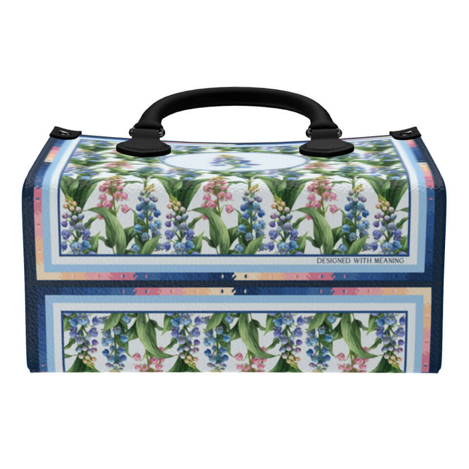 Lily of the Valley Flower Mini Shopper, Leather Handbag, Designed With Meaning