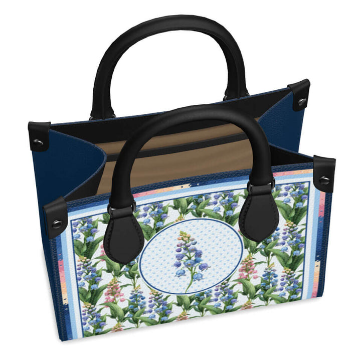 Lily of the Valley Flower Mini Shopper, Leather Handbag, Designed With Meaning