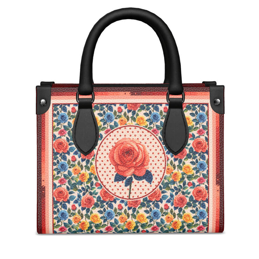 Rose Flower Mini Shopper, Leather Handbag, Designed With Meaning